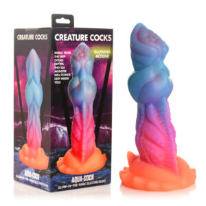 Creature Cocks Aqua-Cock Glow-in-Dark Fantasy Dildo