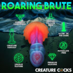 Creature Cocks Aqua-Cock - Glow in Dark Multi-Coloured 19.3 cm Fantasy Dildo - Image 3