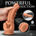 Master Series The Pleaser - Flesh 23.6 cm Double Finger Dildo - Image 4