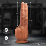 Master Series The Pleaser - Flesh 23.6 cm Double Finger Dildo - Image 6