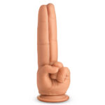 Master Series The Pleaser - Flesh 23.6 cm Double Finger Dildo - Image 8