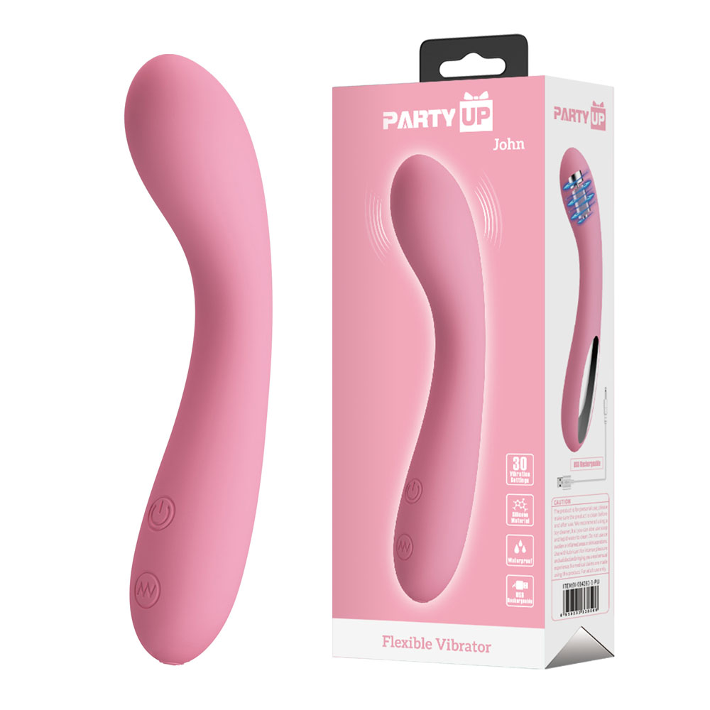 Party Up JOHN Flexible Vibrator, Pink