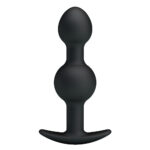 Party Up JAMES Anal Bead Plug - Black 10.4 cm Beaded Butt Plug - Image 2