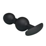 Party Up JAMES Anal Bead Plug - Black 10.4 cm Beaded Butt Plug - Image 4