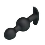 Party Up JAMES Anal Bead Plug - Black 10.4 cm Beaded Butt Plug - Image 5