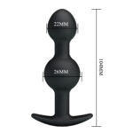 Party Up JAMES Anal Bead Plug - Black 10.4 cm Beaded Butt Plug - Image 6