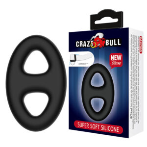 Crazy Bull Oval Cock & Ball Ring – Black
