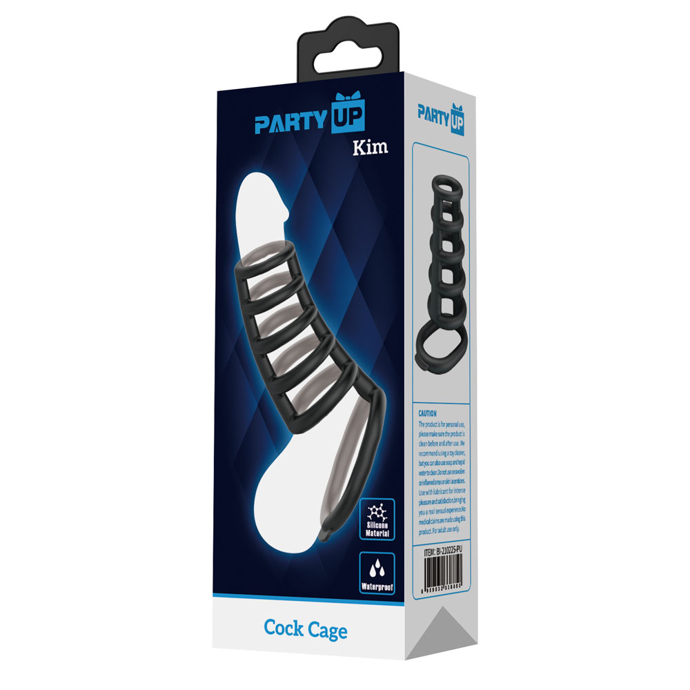Party Up KIM Cock Cage – Black - Image 9