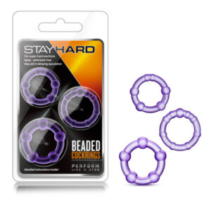 Blush Novelties Stay Hard Beaded Cock Ring Set of 3