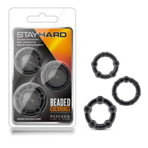 Blush Stay Hard Beaded Cock Rings – Set of 3