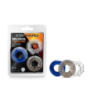 Stay Hard Triple Stretch Cock Rings – Set of 3