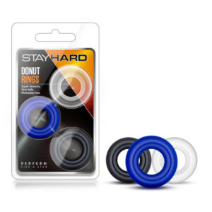 Stay Hard Donut Rings – Set of 3