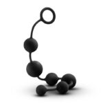 Anal Adventures Platinum Silicone Large Anal Beads - Black 40 cm Large Anal Beads - Image 2