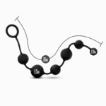 Anal Adventures Platinum Silicone Large Anal Beads - Black 40 cm Large Anal Beads - Image 4