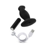 Anal Adventures Platinum Vibrating Prostate Massager 02 - Black 10.8 cm USB Rechargeable Prostate Massager - Image 6