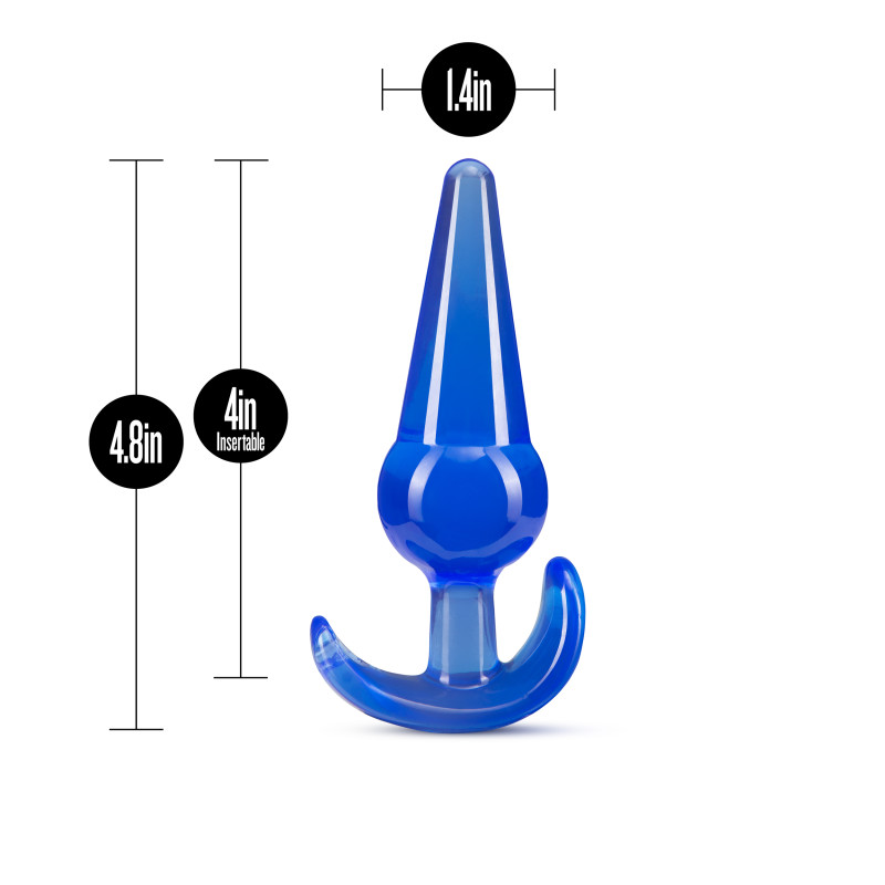 B Yours Large Anal Plug in Blue - Image 5