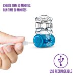 Play With Me Pleaser Rechargeable C-Ring - Blue - Blue Rechargeable Cock Ring - Image 8