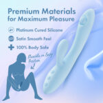 Play With Me - Moondust Magic - Blue 20.3 cm USB Rechargeable Rabbit Vibrator - Image 4