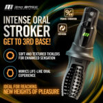 M For Men - 3rd Base - Black USB Rechargeable Vibrating & Rotating Auto Stroker - Image 2