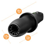 M For Men - 3rd Base - Black USB Rechargeable Vibrating & Rotating Auto Stroker - Image 9
