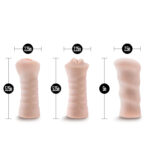 M For Men 3-Pack Self-Lubricating Vibrating Strokers - Flesh Vibrating Strokers - 3 Pack - Image 4