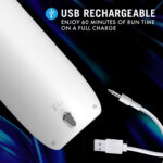 M For Men Robo-Bator - White USB Rechargeable Vibrating Auto Stroker - Image 6