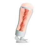 CRAZY BULL FLORA Vibrating Stroker - Flesh USB Rechargeable Vibrating Squeezeable Vagina Stroker with Suction Base - Image 3