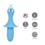 Maia SIENNA - Blue - Blue 15.2 cm USB Rechargeable Fluttering Bullet - Image 2