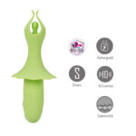 Maia SIENNA - Green - Green 15.2 cm USB Rechargeable Fluttering Bullet - Image 2