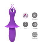 Maia SIENNA - Purple - Purple 15.2 cm USB Rechargeable Fluttering Bullet - Image 2