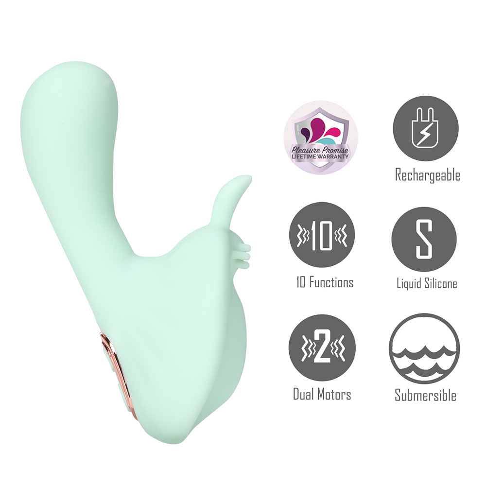 Maia Averi Dual-Motor Vibrator, Green - Image 2