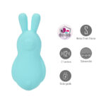 Maia BRI - Teal - Teal 9 cm USB Rechargeable Vibrating Bunny Bullet - Image 2