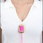 Maia MOLLI - Pink - Pink USB Rechargeable Vibrating Nipple Clamps & Necklace - Image 4