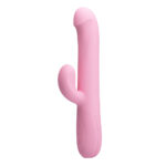 Party Up DEAN Wavy Rotation Vibe - Pink - Pink 23.8 cm USB Rechargeable Rotating Rabbit Vibrator - Image 3