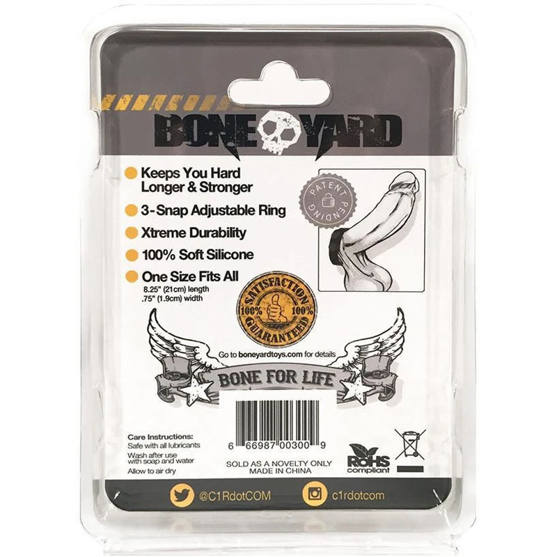 Boneyard Silicone Cock Strap – Black - Image 8