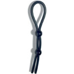 Boneyard Cock Leash Double - Black Adjustable Cock Lasso Ring - Image 2