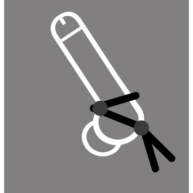 Boneyard Cock Leash Double Ring - Image 8