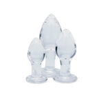 Clarity - Utopian Trinity - Clear Glass Butt Plugs - Set of 3 Sizes - Image 2