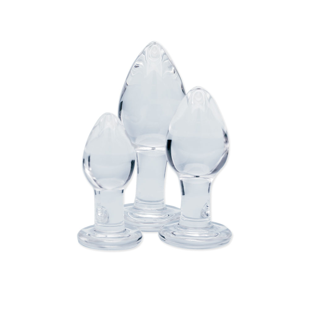 Clarity Utopian Trinity Glass Butt Plug Set - Image 2
