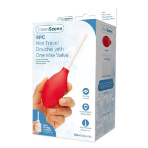 CleanScene 4-Piece Travel Douche with One-Way Valve