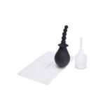 CleanScene 4 Piece Soft Squeeze Beaded Anal Douche Set with Flared Base - 250 ml Capacity with Free Travel Douche Included - Image 2