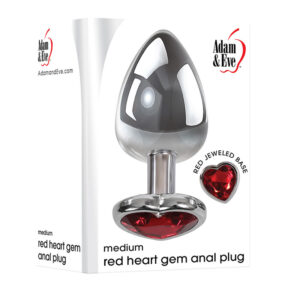 Adam & Eve Red Heart Gem Anal Plug – Medium