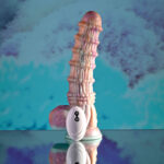 Evolved FANTASY - Multicoloured 27.6 cm USB Rechargeable Vibrating Fantasy Dildo with Remote - Image 2