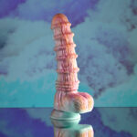 Evolved FANTASY - Multicoloured 27.6 cm USB Rechargeable Vibrating Fantasy Dildo with Remote - Image 4