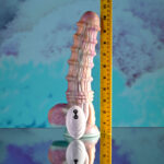 Evolved FANTASY - Multicoloured 27.6 cm USB Rechargeable Vibrating Fantasy Dildo with Remote - Image 8
