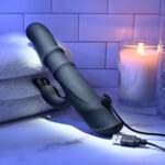 Evolved RINGMASTER - Black 23.1 cm USB Rechargeable Rabbit Vibrator - Image 8