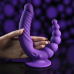 Evolved THE RIDER - Purple USB Rechargeable Double Ended Vibrator with Wireless Remote - Image 3