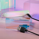 Evolved EASY DOES IT - Pearlescent White 10 cm USB Rechargeable Bullet - Image 9