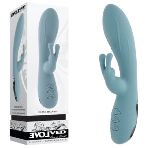 Evolved Boss Bunny Rabbit Vibrator in Baby Blue