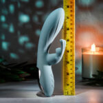 Evolved BOSS BUNNY - Baby Blue 20.1 cm USB Rechargeable Rabbit Vibrator - Image 8